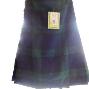 The Kilt Black Watch Tartan Kilt Gents Full Deluxe Mens 28-30 Green ST PATRICKS